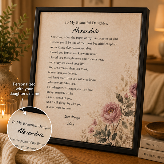 To My Daughter — A Gift From Mom She’ll Never Forget