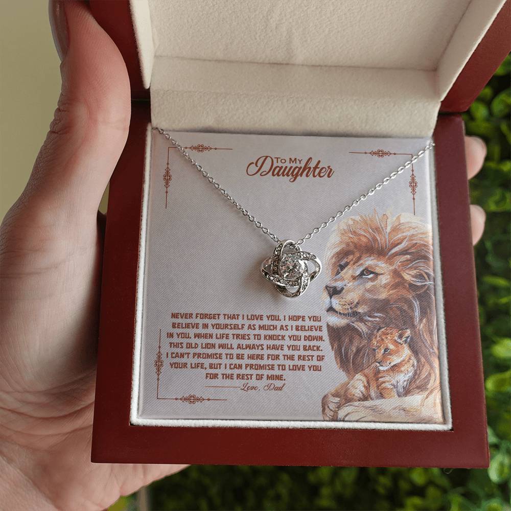 To My Beautiful Daughter – I Promise To Love You For The Rest Of My Life Necklace