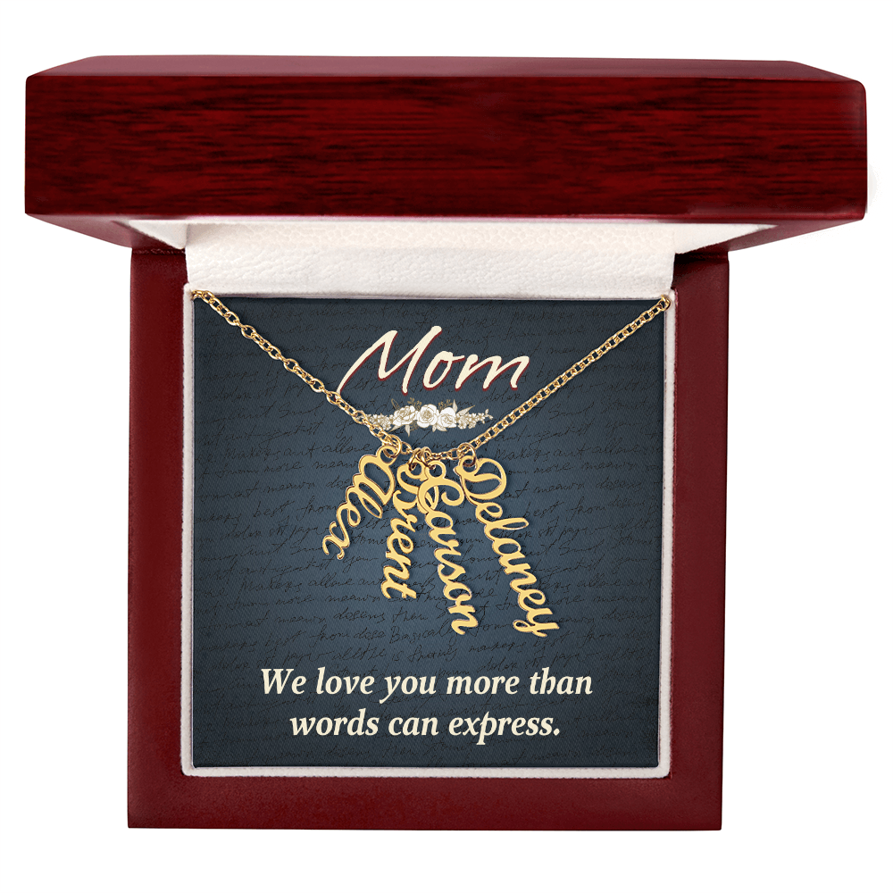 To Mom – Personalized Multi-Name Necklace | Up to 4 Names
