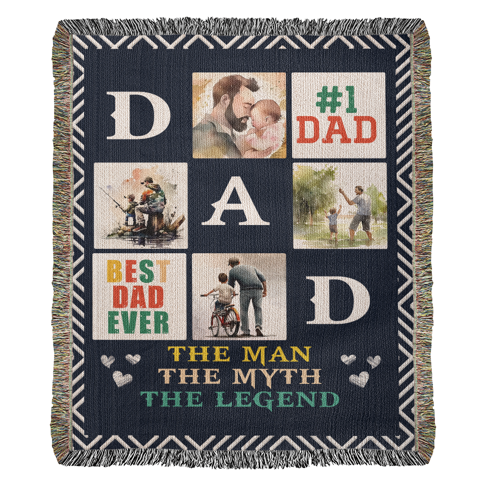 Best Dad Ever – The Man, The Myth, The Legend | Woven Blanket