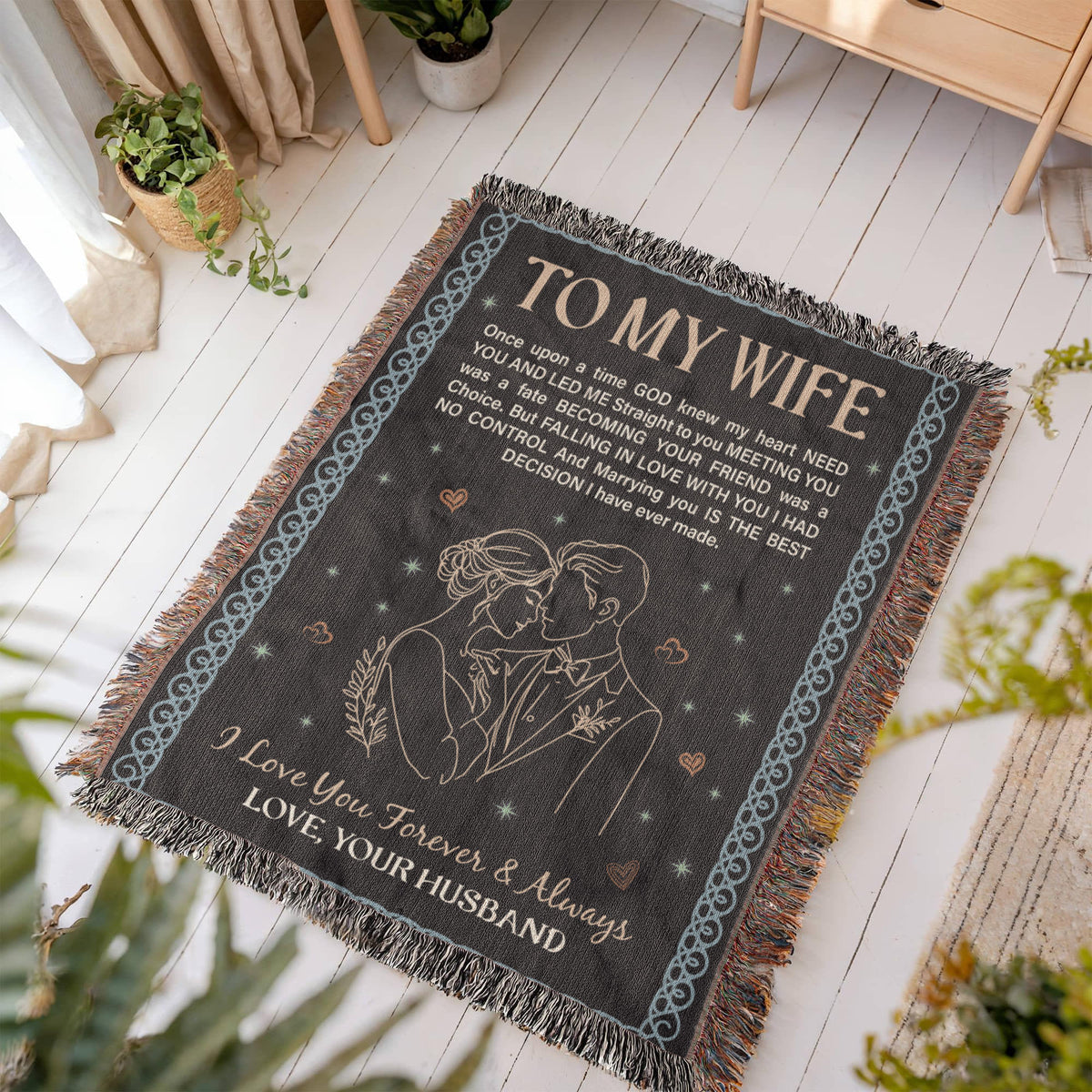 To My Wife – Best Decision I Ever Made | Heirloom Woven Blanket