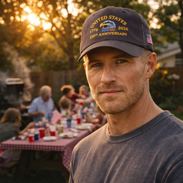 USA 250th Anniversary Eagle Dad Cap – Patriotic Embroidered Hat
