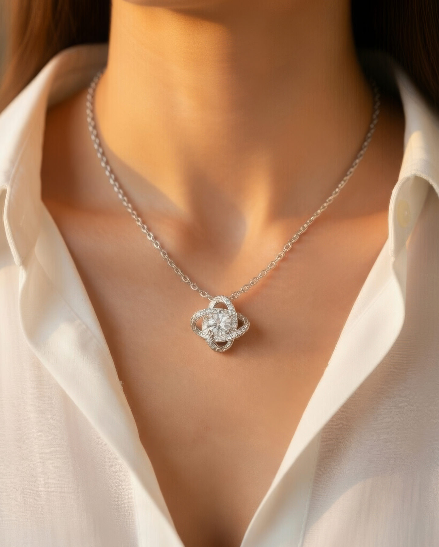 Keep-To My Daughter – Love Knot Necklace Gift From Mom