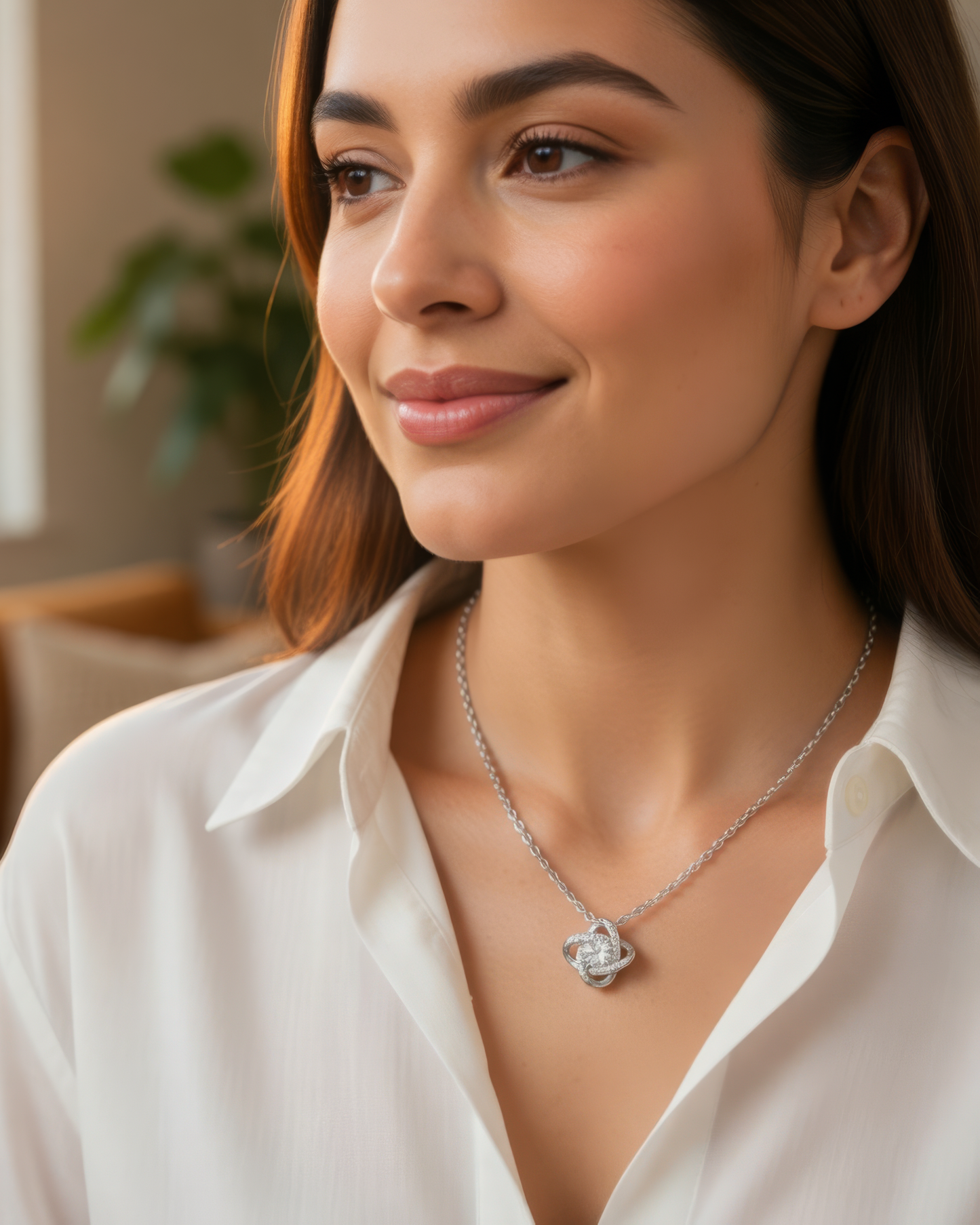 Keep-To My Daughter – Love Knot Necklace Gift From Mom