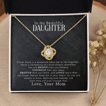 To My Beautiful Daughter – You Are Braver Than You Believe Necklace