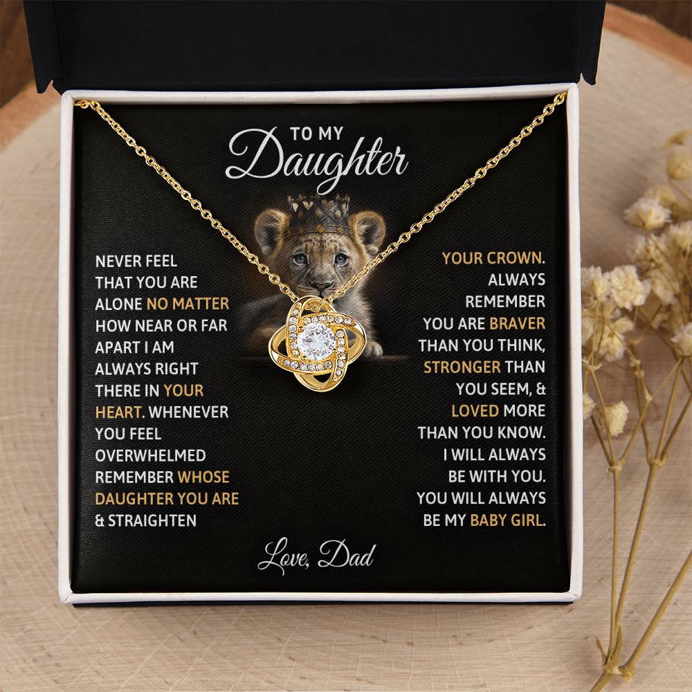 To My Daughter – You Will Always Be My Baby Girl Necklace