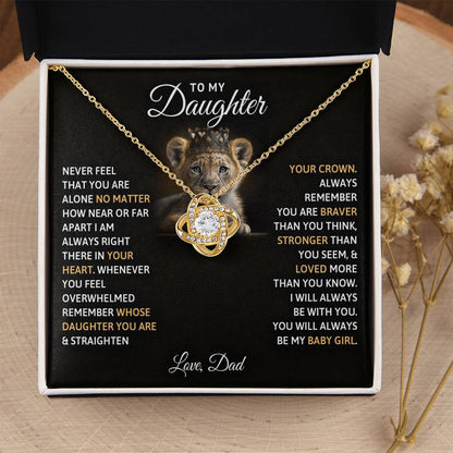 To My Daughter – You Will Always Be My Baby Girl Necklace