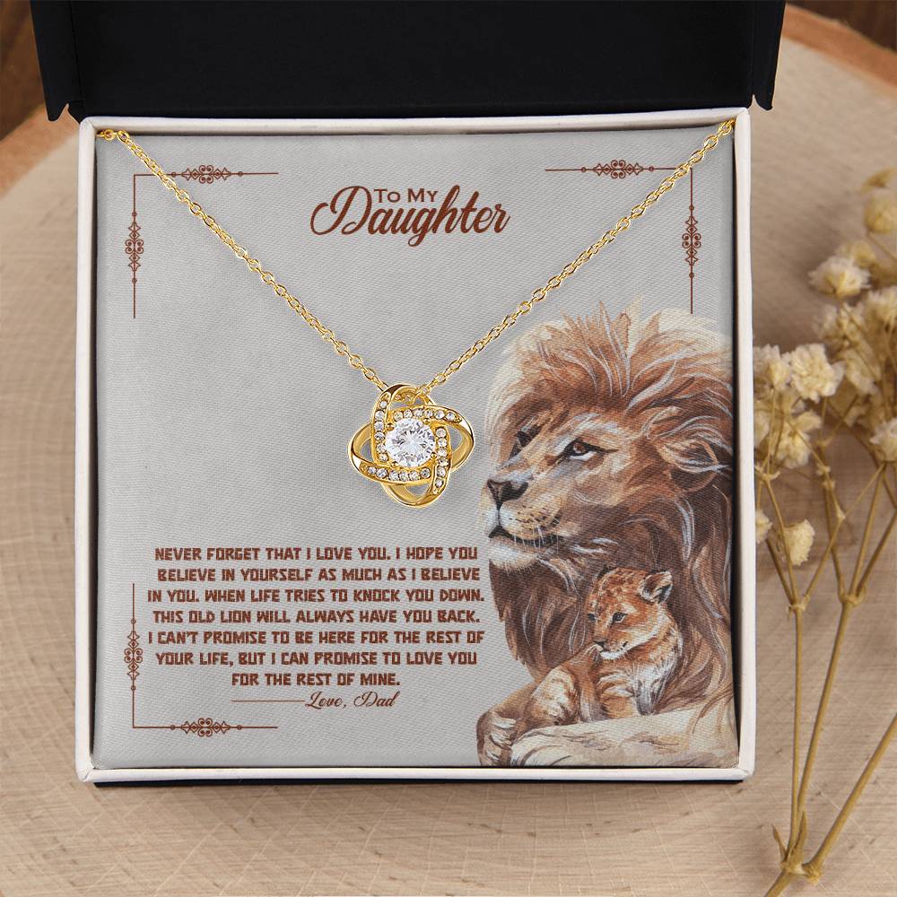 To My Beautiful Daughter – I Promise To Love You For The Rest Of My Life Necklace