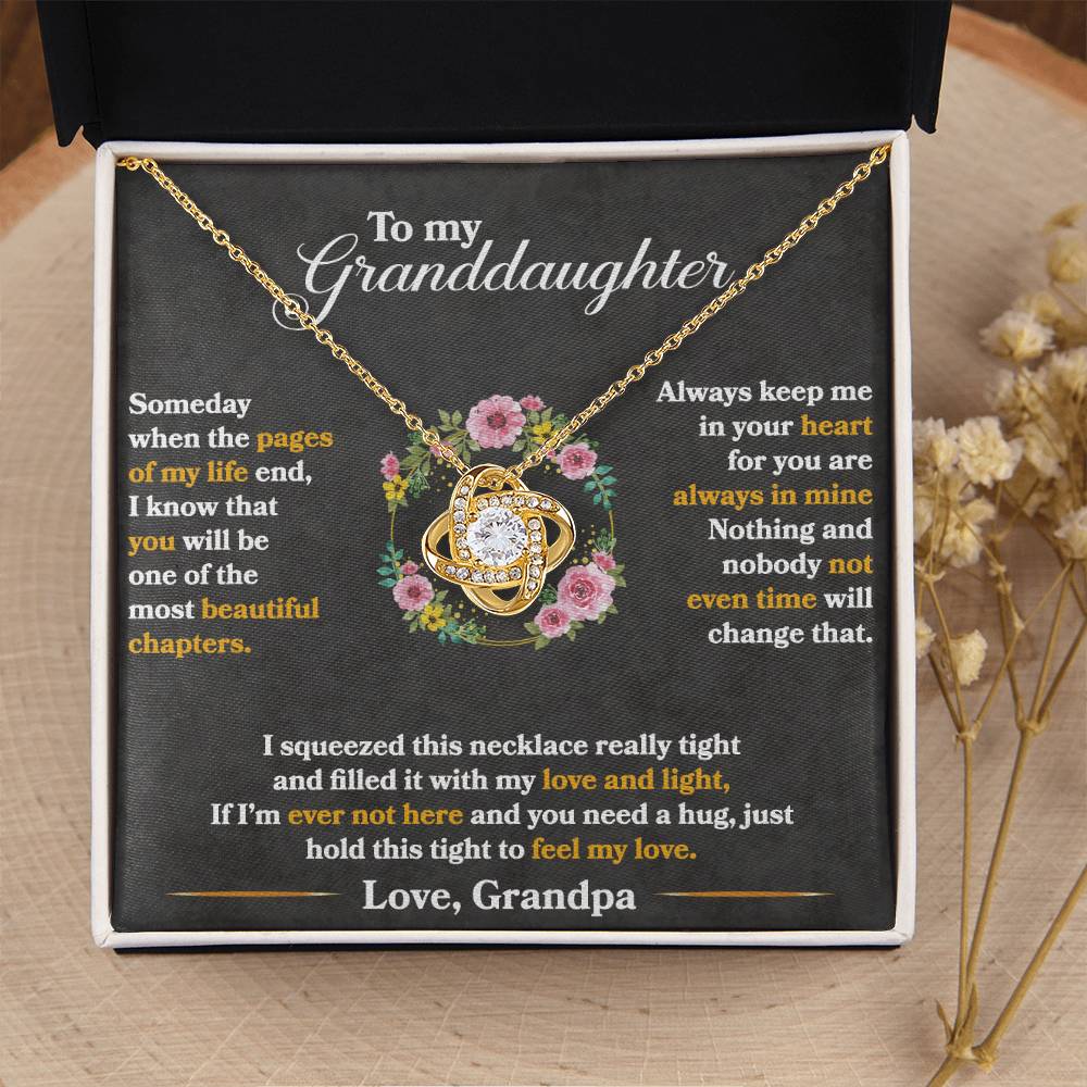 To My Granddaughter, Hold This Tight To Feel My Love