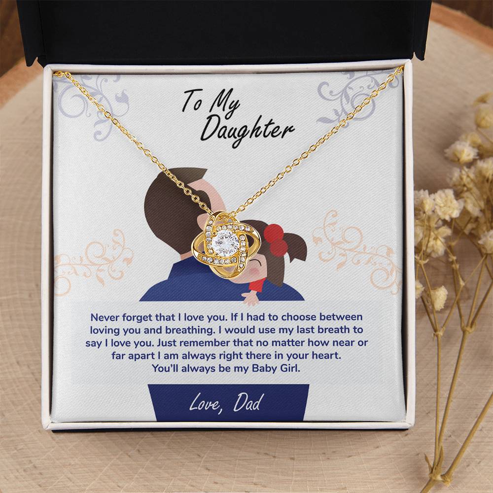 To My Daughter – You'll Always Be My Baby Girl Necklace