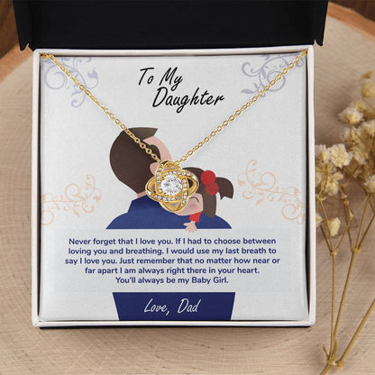 To My Daughter – You'll Always Be My Baby Girl Necklace