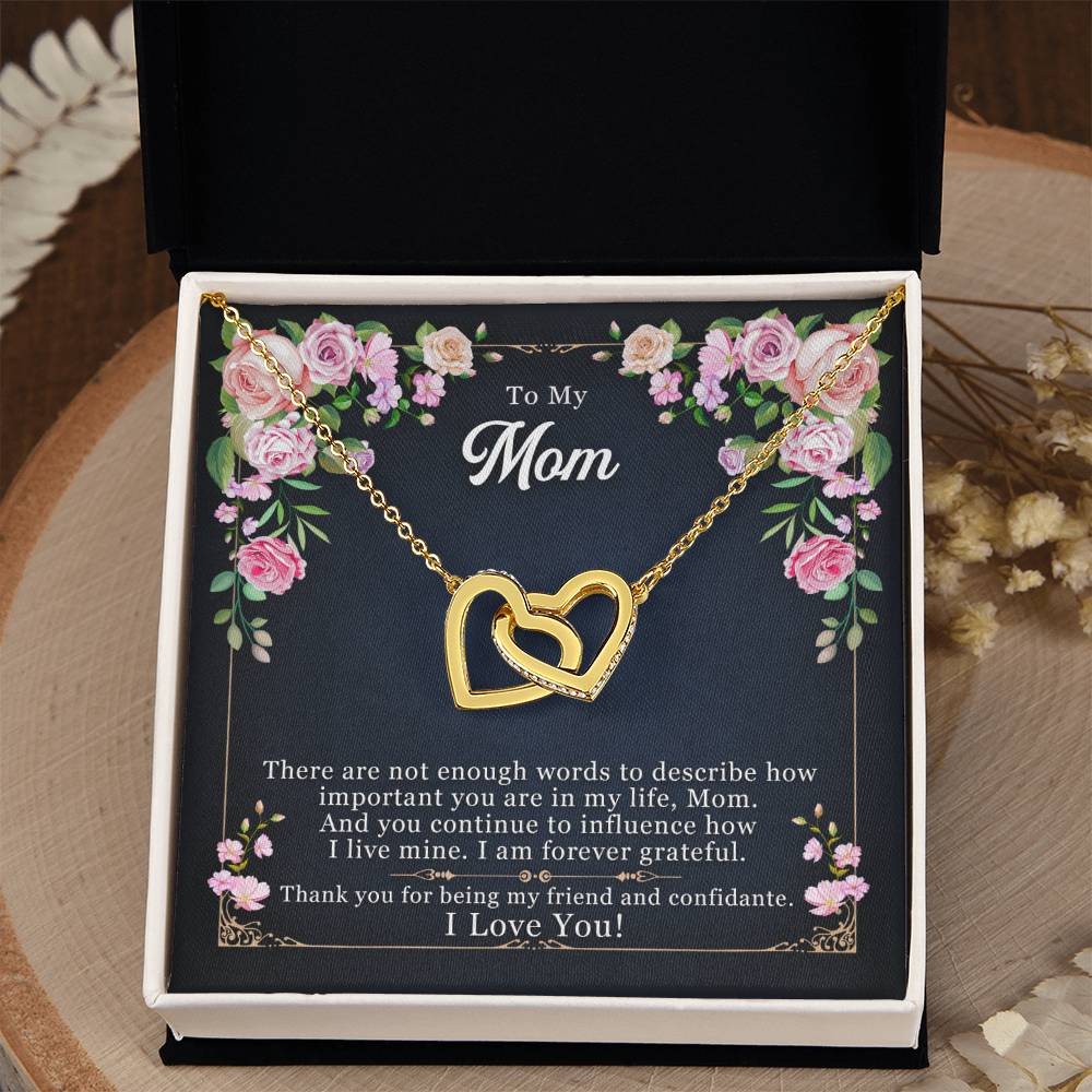 To My Mom - Thank You For Being My Friend Necklace