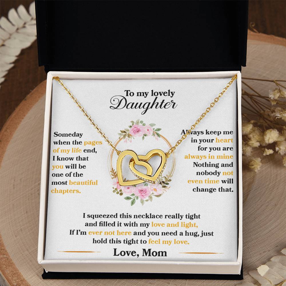 To My Lovely Daughter – Hold This Tight To Feel My Love Necklace