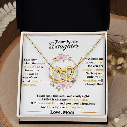 To My Lovely Daughter – Hold This Tight To Feel My Love Necklace