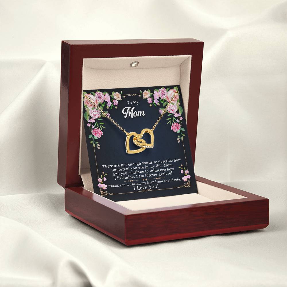 To My Mom - Thank You For Being My Friend Necklace
