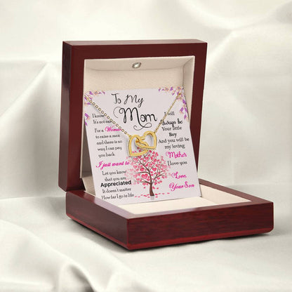To My Mom – I Know It's Not Easy, Thank You For Everything Necklace