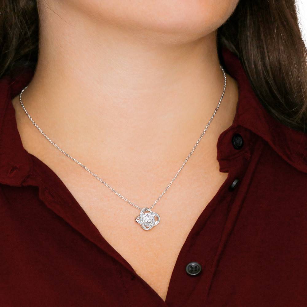 To My Beautiful Daughter – Forever Love Knot Necklace