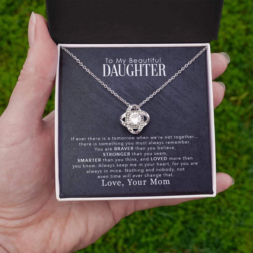 To My Beautiful Daughter – You Are Braver Than You Believe Necklace
