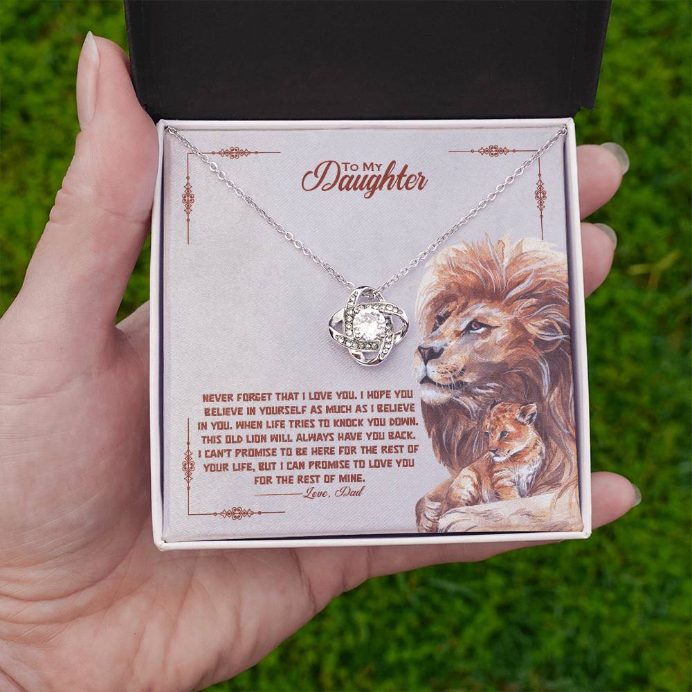 To My Beautiful Daughter – I Promise To Love You For The Rest Of My Life Necklace