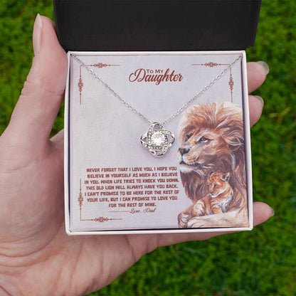 To My Beautiful Daughter – I Promise To Love You For The Rest Of My Life Necklace