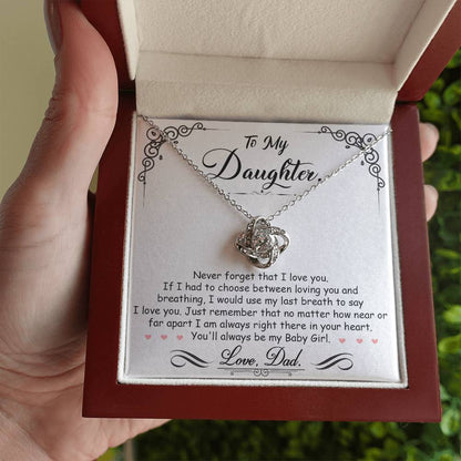 To My Daughter – I'm Always Right Here In Your Heart Necklace