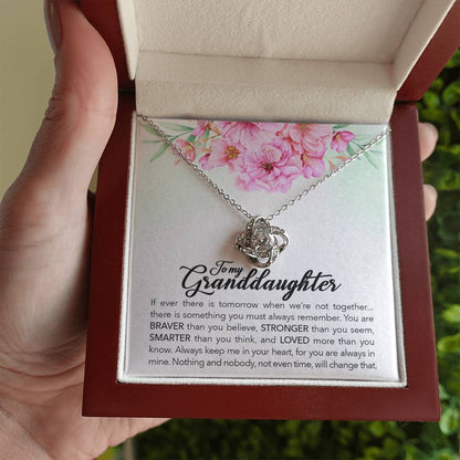 To My Granddaughter – Always Keep Me In Your Heart Necklace