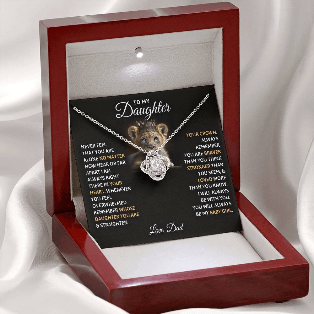 To My Daughter – You Will Always Be My Baby Girl Necklace