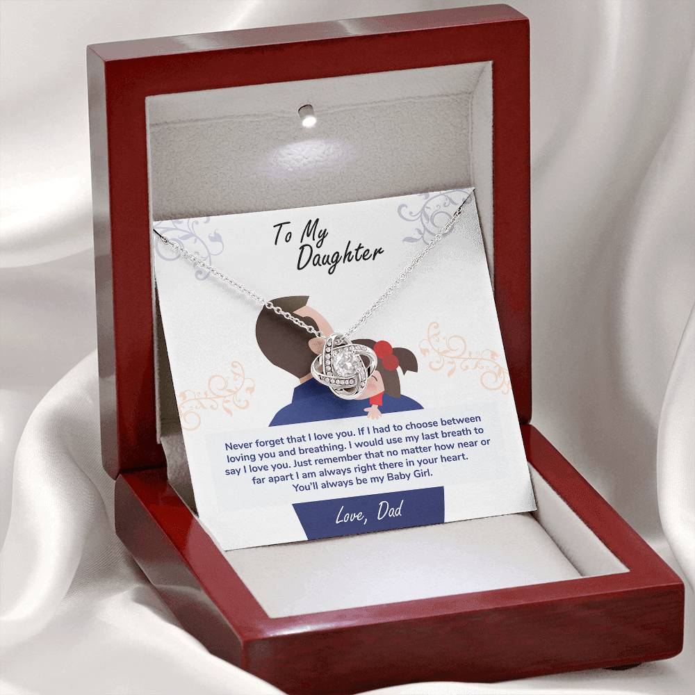 To My Daughter – You'll Always Be My Baby Girl Necklace