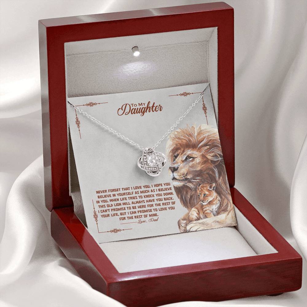 To My Beautiful Daughter – I Promise To Love You For The Rest Of My Life Necklace