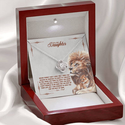 To My Beautiful Daughter – I Promise To Love You For The Rest Of My Life Necklace