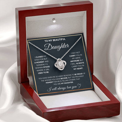 To My Daughter – I Will Always Carry You In My Heart Necklace