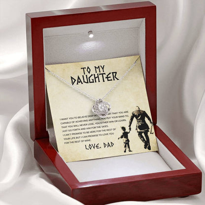 To My Daughter – You Will Never Lose, You Either Win Or Learn Necklace
