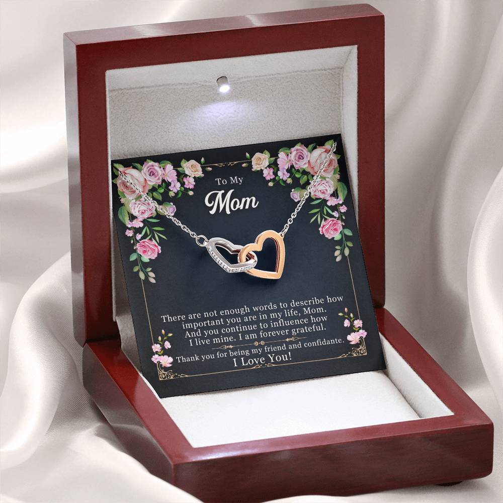 To My Mom - Thank You For Being My Friend Necklace