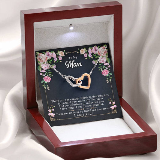 To My Mom - Thank You For Being My Friend Necklace