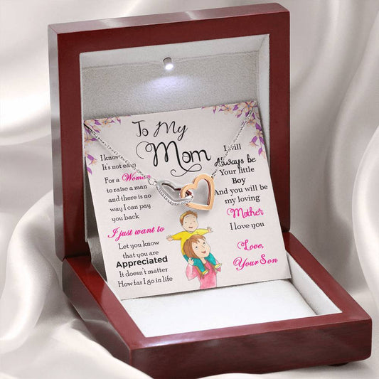 To My Mom – I Will Always Be Your Little Boy Necklace