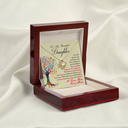 To My Beautiful Daughter – Forever Love Knot Necklace