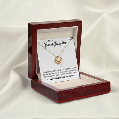 To My Bonus Daughter – Always Shine Like The Brightest Star Necklace