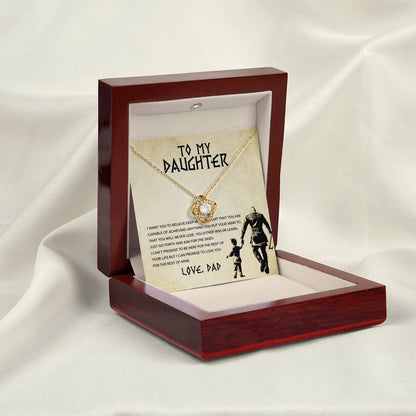 To My Daughter – You Will Never Lose, You Either Win Or Learn Necklace