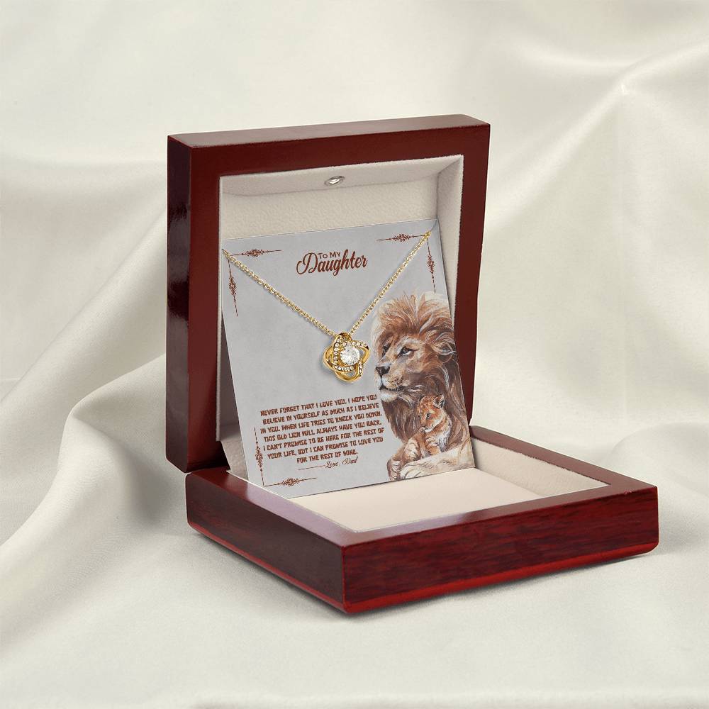 To My Beautiful Daughter – I Promise To Love You For The Rest Of My Life Necklace
