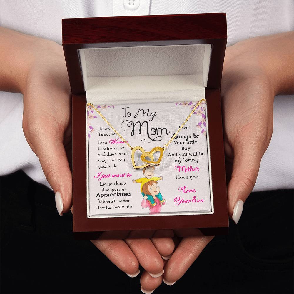 To My Mom – I Will Always Be Your Little Boy Necklace