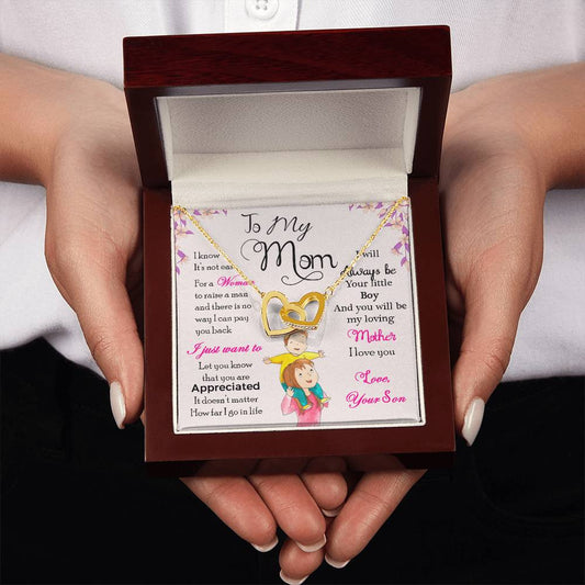 To My Mom – I Will Always Be Your Little Boy Necklace