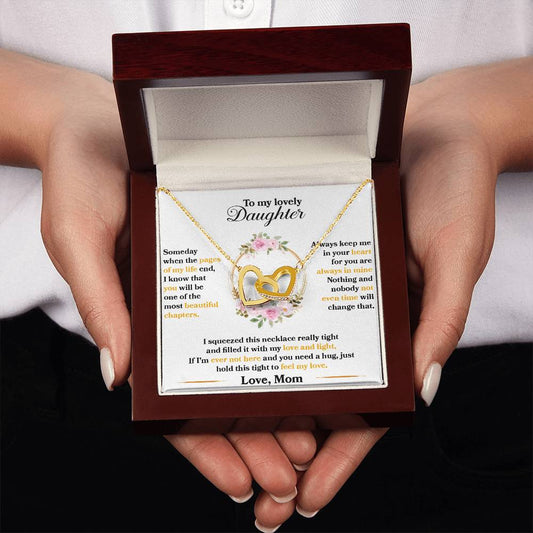 To My Lovely Daughter – Hold This Tight To Feel My Love Necklace
