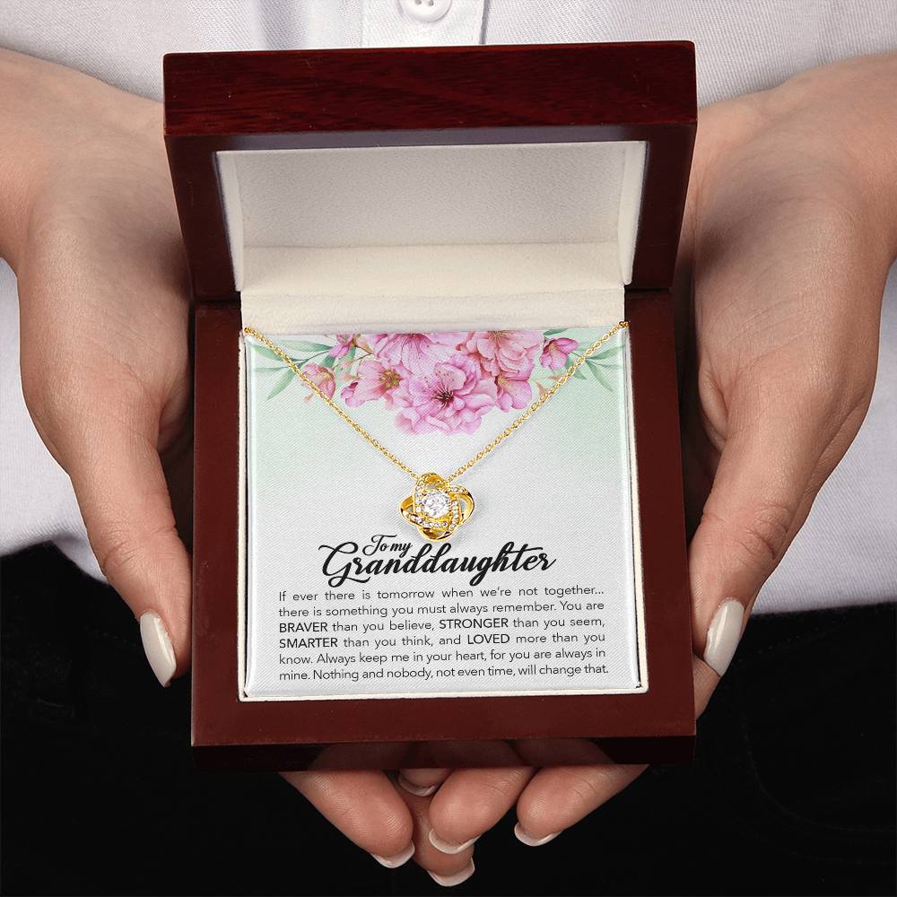 To My Granddaughter – Always Keep Me In Your Heart Necklace