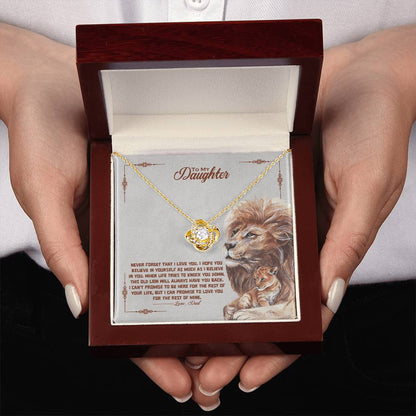 To My Beautiful Daughter – I Promise To Love You For The Rest Of My Life Necklace