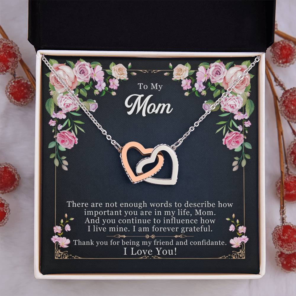 To My Mom - Thank You For Being My Friend Necklace