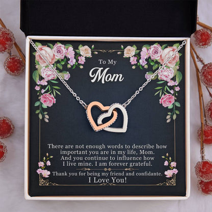 To My Mom - Thank You For Being My Friend Necklace