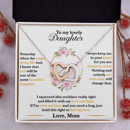 To My Lovely Daughter – Hold This Tight To Feel My Love Necklace