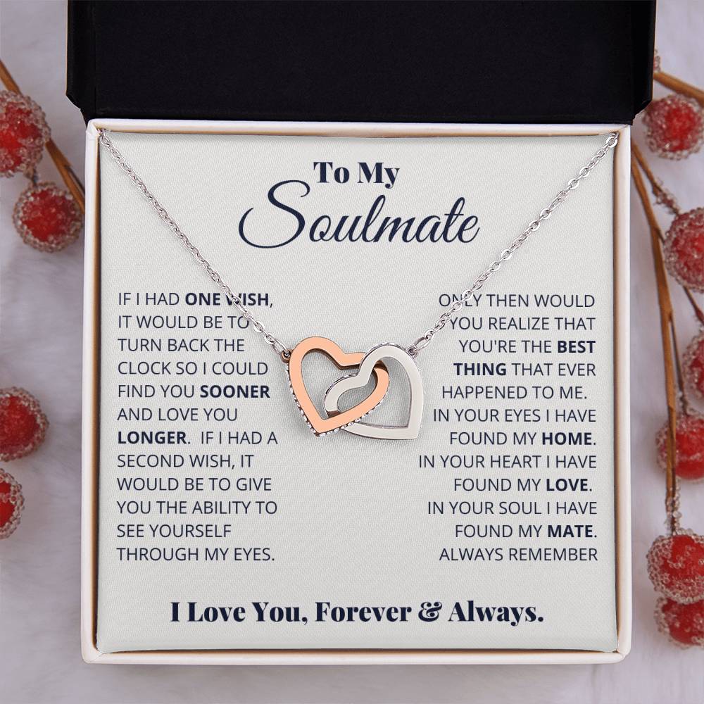 To My Soulmate – I Love You, Forever & Always Necklace
