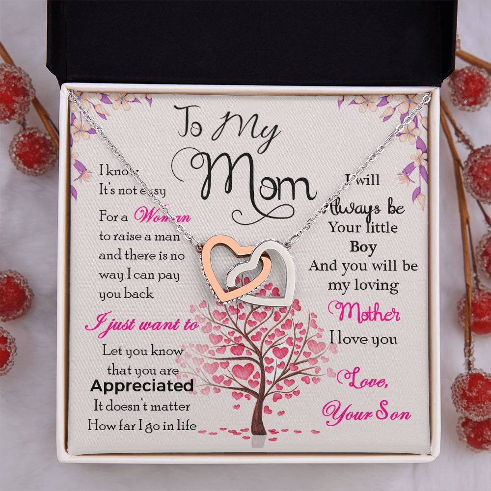 To My Mom – I Know It's Not Easy, Thank You For Everything Necklace