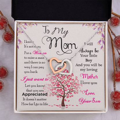 To My Mom – I Know It's Not Easy, Thank You For Everything Necklace